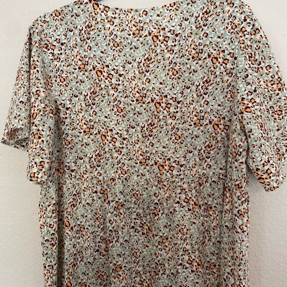 See and Be Seen Floral and Leopard Print Embroidered Midi Dress - Picture 2 of 6